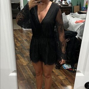 Abbeline Black Lace Long Sleeve Dress